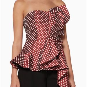 KeepSake Love Bustier Top. Crimson